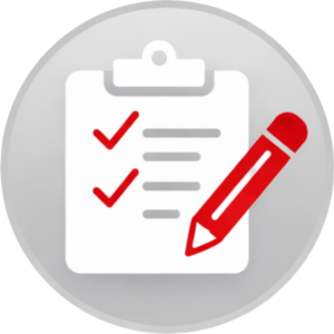 Checklist and tick icon representing clear advice and job guidance